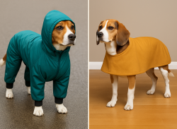 dog in fashionable suit