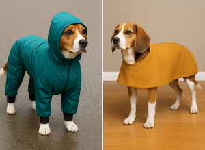 dog in fashionable suit