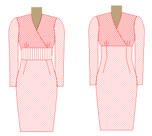 Empire Cross Over Dress sewing pattern – stylish and flattering design with multiple options.