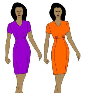 High Waist Dress Pattern Macro