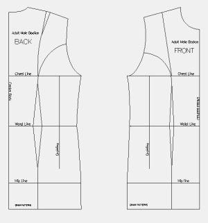 Basic Bodice Block For Men's Wear_ Macro